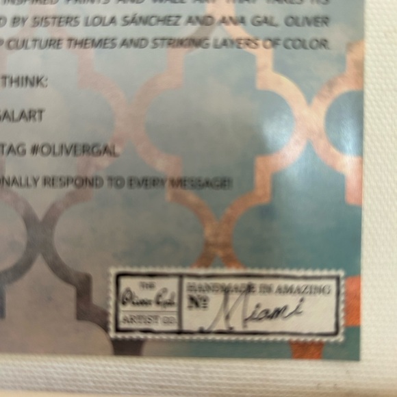 Oliver Gal art piece. PARIS CHANEL. 16X16 canvas - Picture 5 of 6